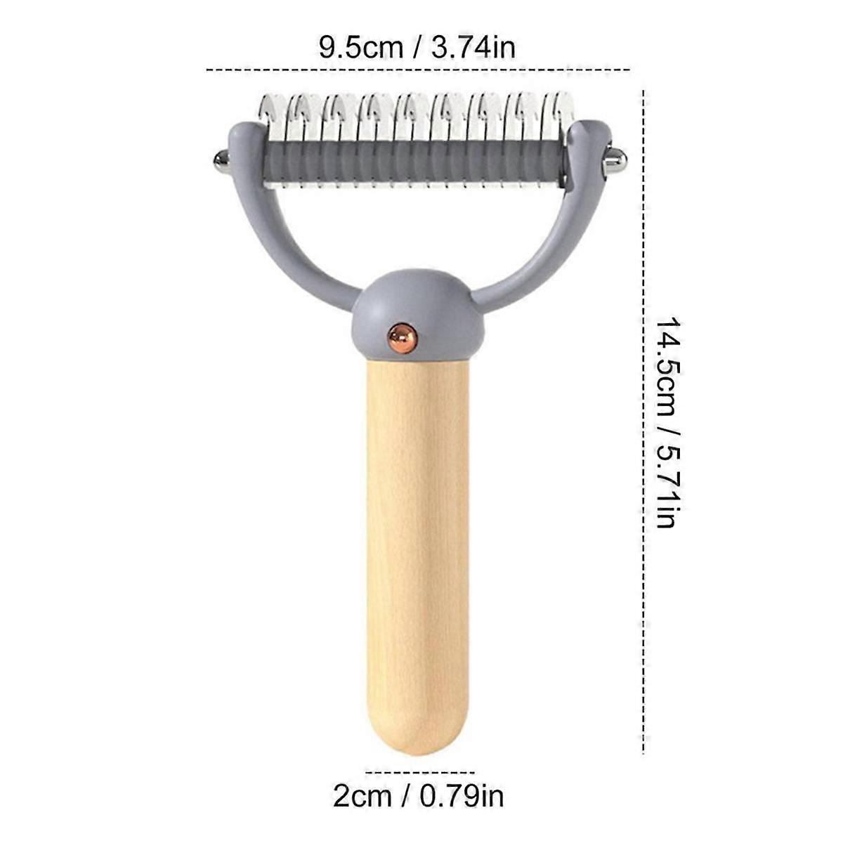 Undercoat Rake Brush Dematting Cat Combs for Grooming Long Haired Cats Double-Sided Undercoat Rake Pet Dematting Rake B