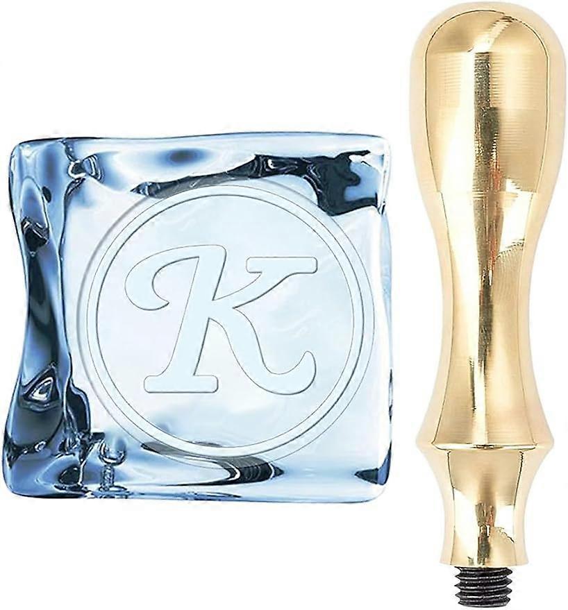 Initials K Ice Cube Stamp Letter Ice Branding Stamp with Removable Brass Brass Head Stamp Handle Replacement