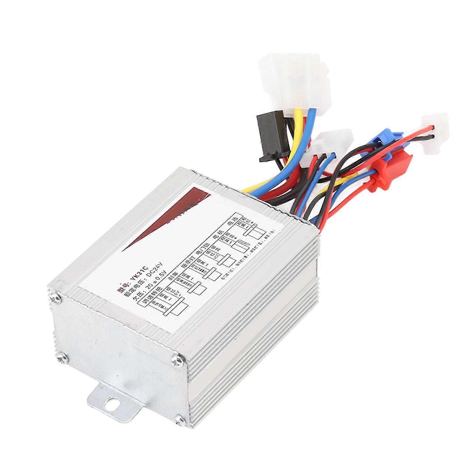 Controler perie pentru biciclete electrice 24V 350W pentru triciclete electrice - Controler de viteză a motorului din aliaj de aluminiu cu protecție multiplă-Yvan