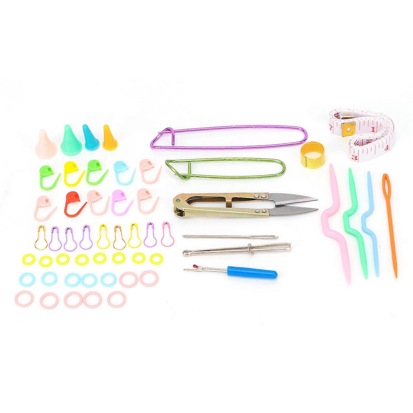 Ensemble d’outils à tricoter nouveau kit de couture en boîte accessoires avec aiguilles pince à épiler dé à coudre grosses épingles