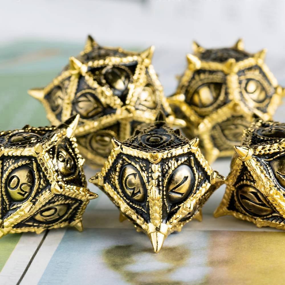 Metal Dragon Dice Set D6 Dice Polyhedral Dice Set Polyhedral Metal Dice For Dnd Games Dice For Dungeons & Dragon Gaming Dice Set