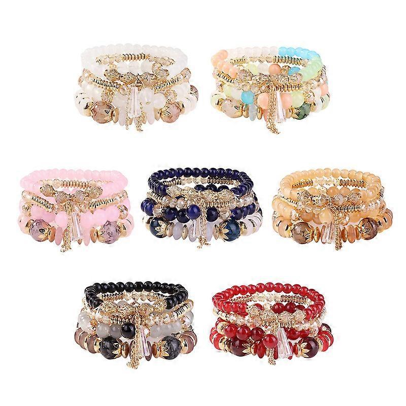 Bohemian Stackable Beaded Bracelets for