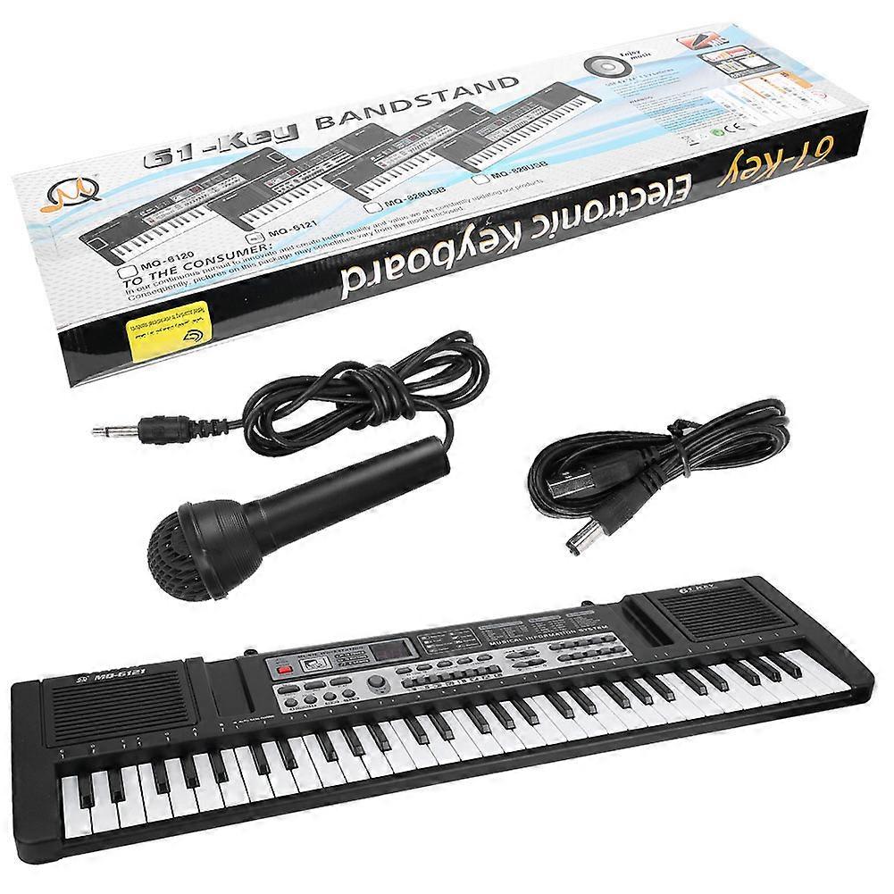61 Keys Portable Electronic Organ Children Digital Keyboard with Microphone Music Toy