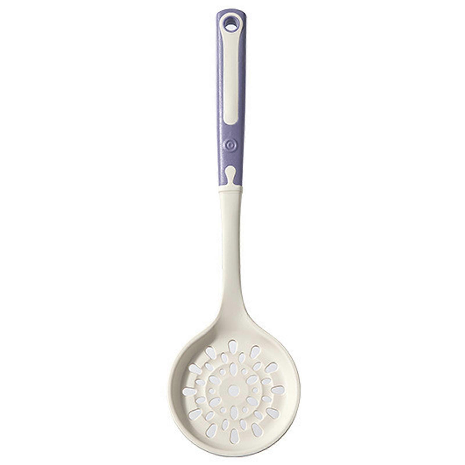 Two Color Non-Slip Handle Spatula/Soup Spoon/Colander Heat Resistant Durable Kitchenware for Home Cooking