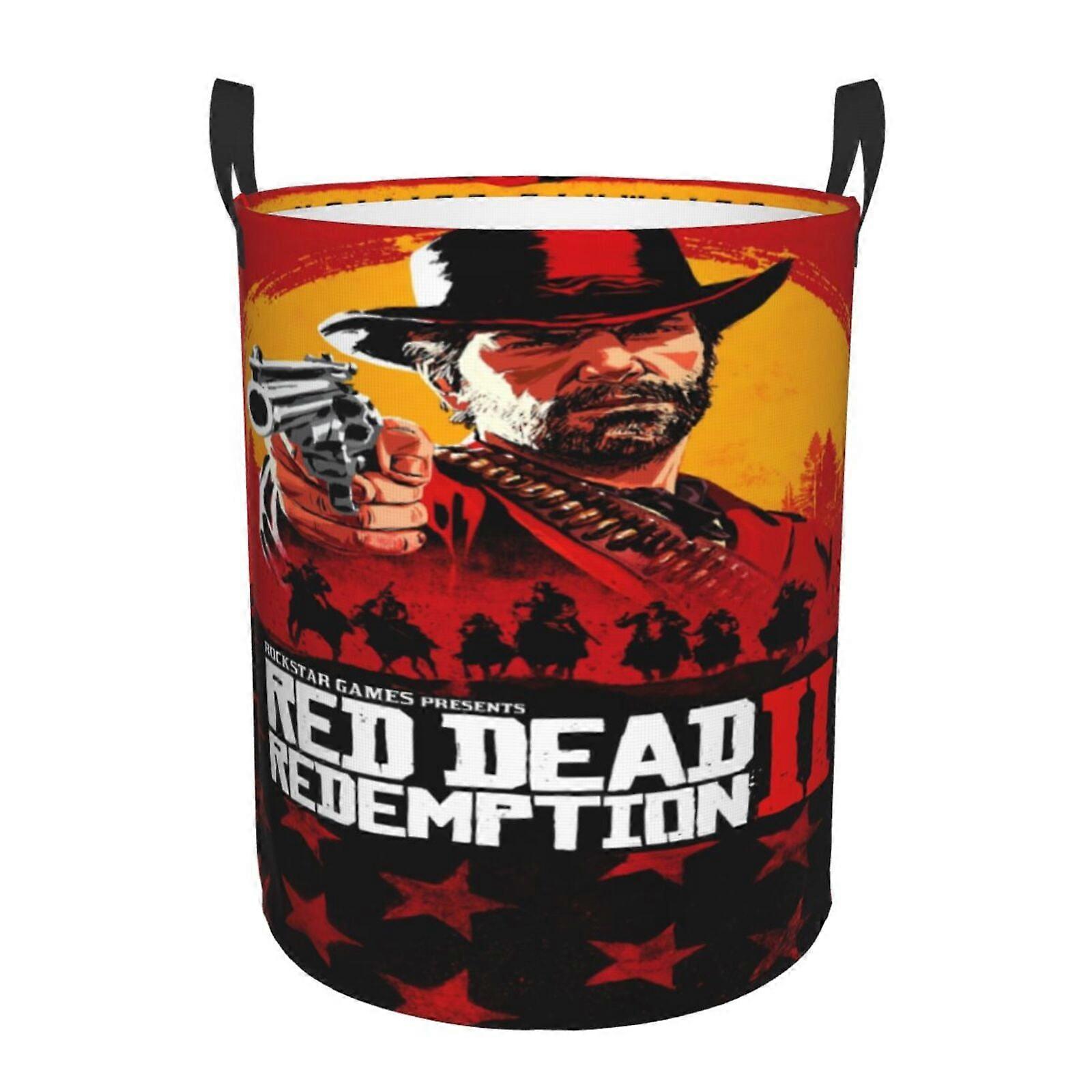 Red Dead Redemption Laundry Basket, Collapsible Laundry Hamper, Dirty Clothes Hamper,Waterproof Clothes Hamper,Foldable -SYS25812