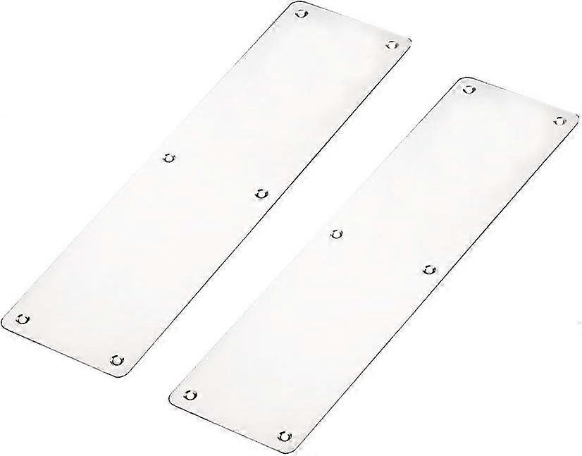 ドアフィンガーキックプレート、2 x 防火扉フィンガープレート、プッシュプレート 300 x 80mm ブラッシュドステンレススチールキックプレートドア/ボトムドアプロテクションネジ付き、S