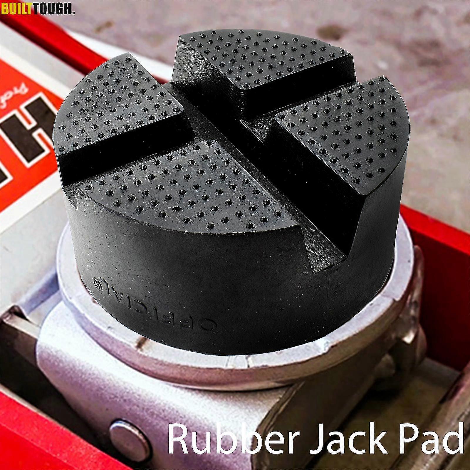 Universal Car Rubber Cross Slotted Jack Pad Adapter Guard Floor Disk Frame Rail Protector For Pinch Weld Side Chassis Trolley