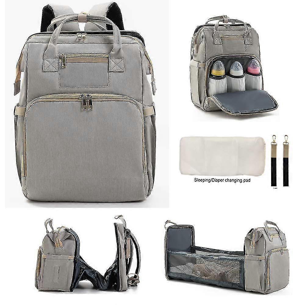 Large Multi-Functional Diaper Bag Backpack with Thermal Insulation and Waterproof Compartment for Baby Essentials