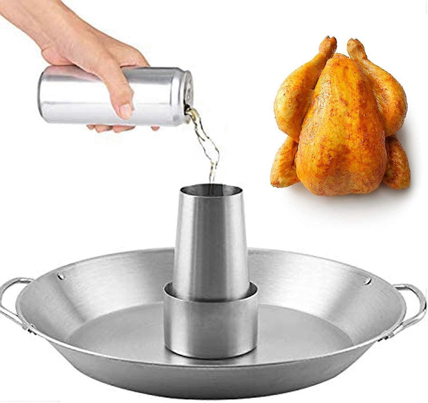 Stainless Steel Chicken Roaster Rack Rack Grill, Vertical Roaster Chicken Rack For Bbq Vegetable Meat Party Gather (14 Inch)