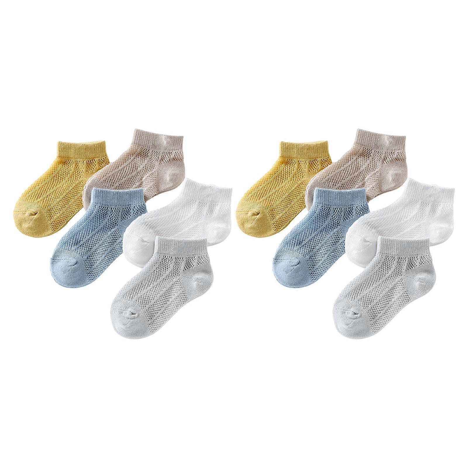 5 Pairs Kid Summer Low Cut Socks Thin Breathable Mesh Soft Unisex Ankle Low Cut Socks for Boys Girls Dinosaur Pattern L58 Years Old