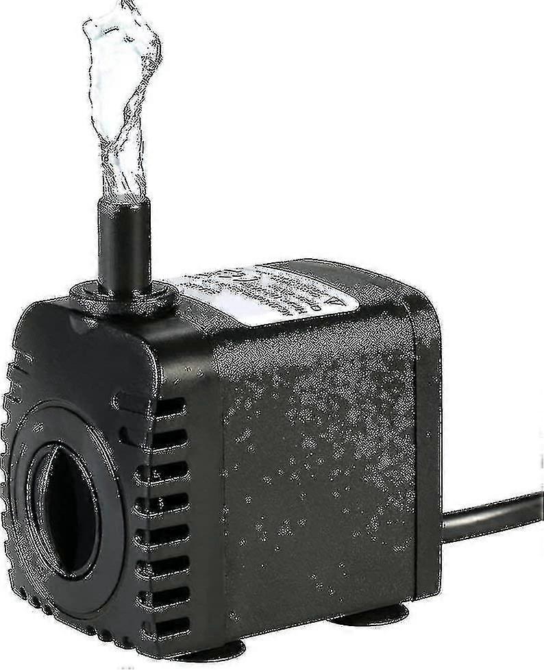 Pompe à eau submersible, pompe à eau 600l / h 8w, pour fontaines de table d’aquarium, jardins d’eau d’étang et systèmes hydroponiques, avec 2 buses, Ac220-240v (b