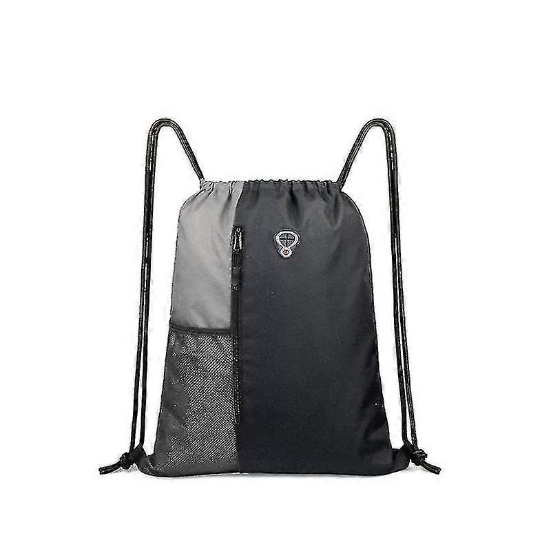 תיק גבס תיק שרוך תיק כושר ספורטיבי, לנשים גברים ילדים בגודל גדול עם כיסי רשת רוכסן ובקבוק מים