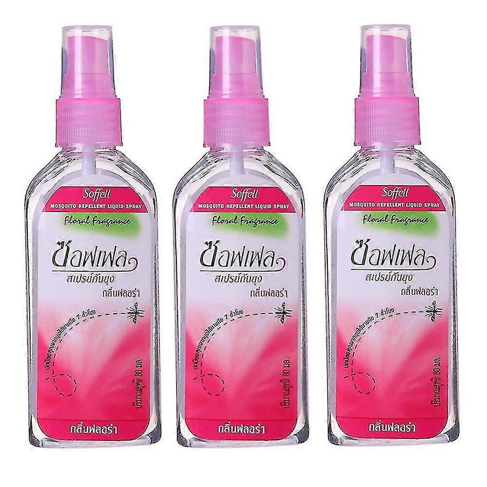 1-3x 80ml Σπρέι κουνουπιών Ταϊλάνδη Plant Anti-mosquito Bite Πρήξιμο φαγούρα Κουνουπιέρα απωθητικό υγρό σπρέι για το σώμα Pest Killer Νέο.