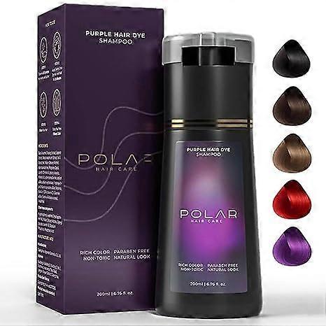 Šampon na barvení vlasů, Šampon na barvení vlasů Polar, Šampon na okamžité barvení vlasů Polar, Přírodní šampon na vlasy pro krytí šedých vlasů, Vhodné pro ženy a M