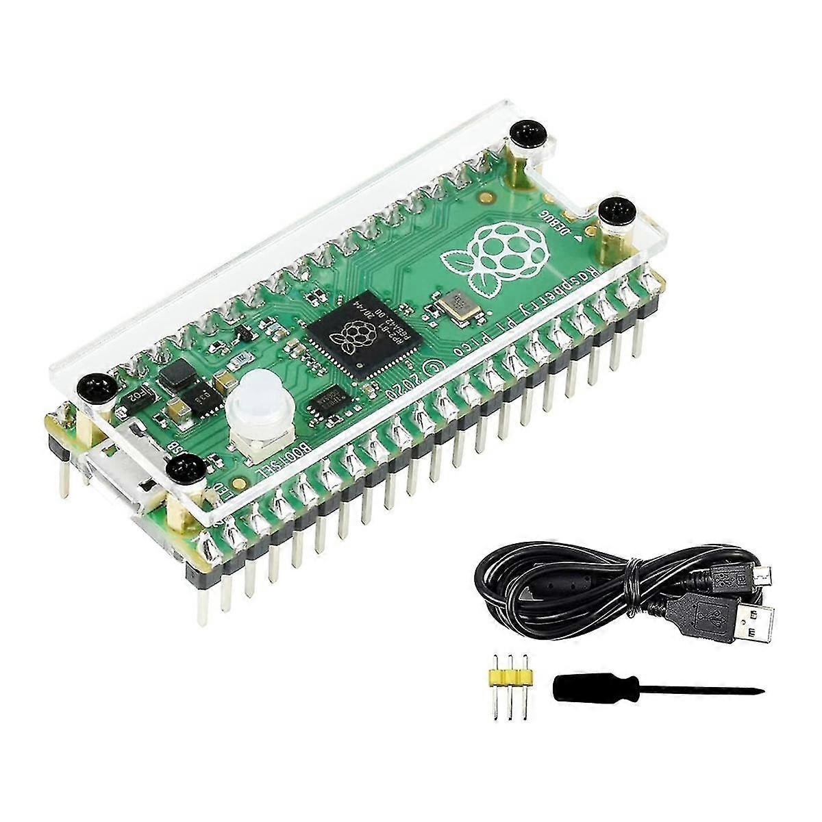 Acrylic Case For Raspberry Pi Pico, Include Pre-soldered Header, Rp2040 Chip