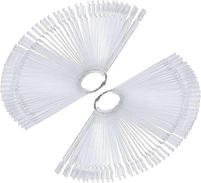 100pcs Nail Color Chart, Display Stand False Nail Color Chart Display Nail Stick Extended Color Chart (Transparent)