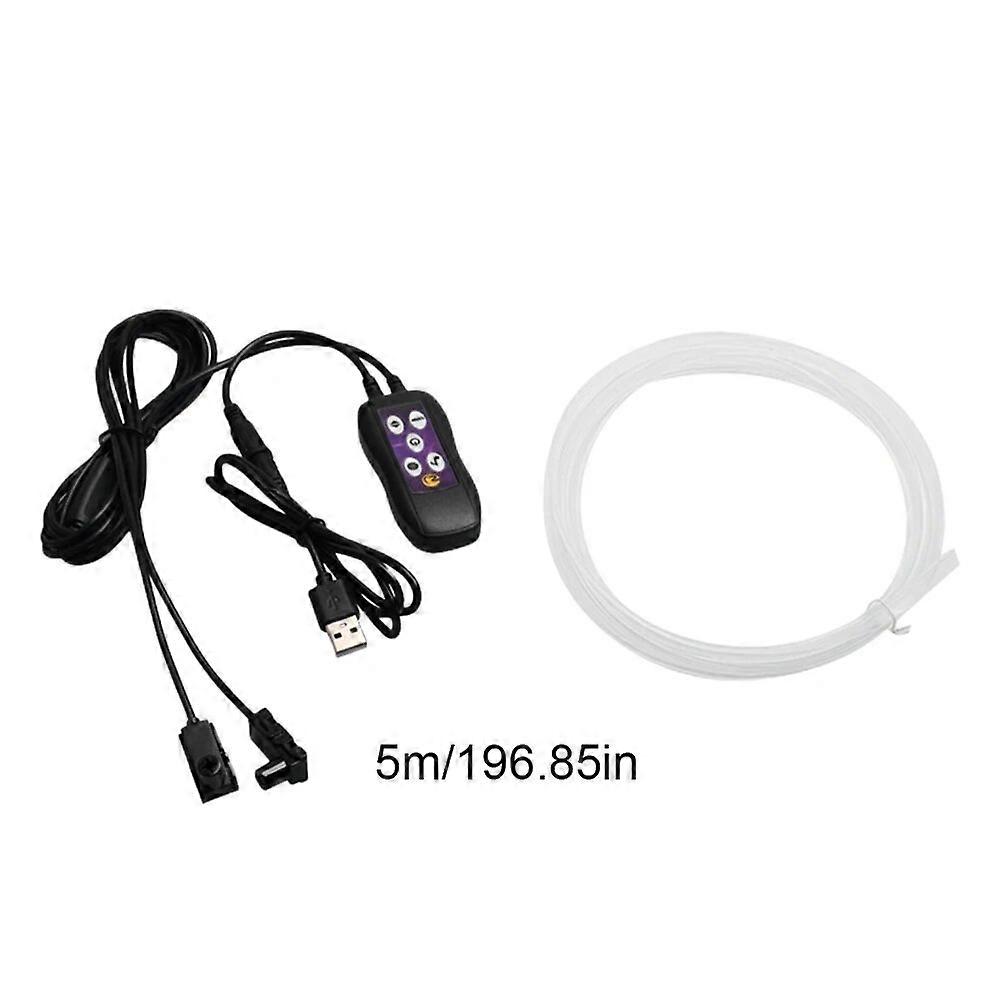 3/5m Car Interior Atmosphere Lamp RGB Cold Light Line Decorative Dashboard Light USB Port Auto Cuttable LED Ambient Light