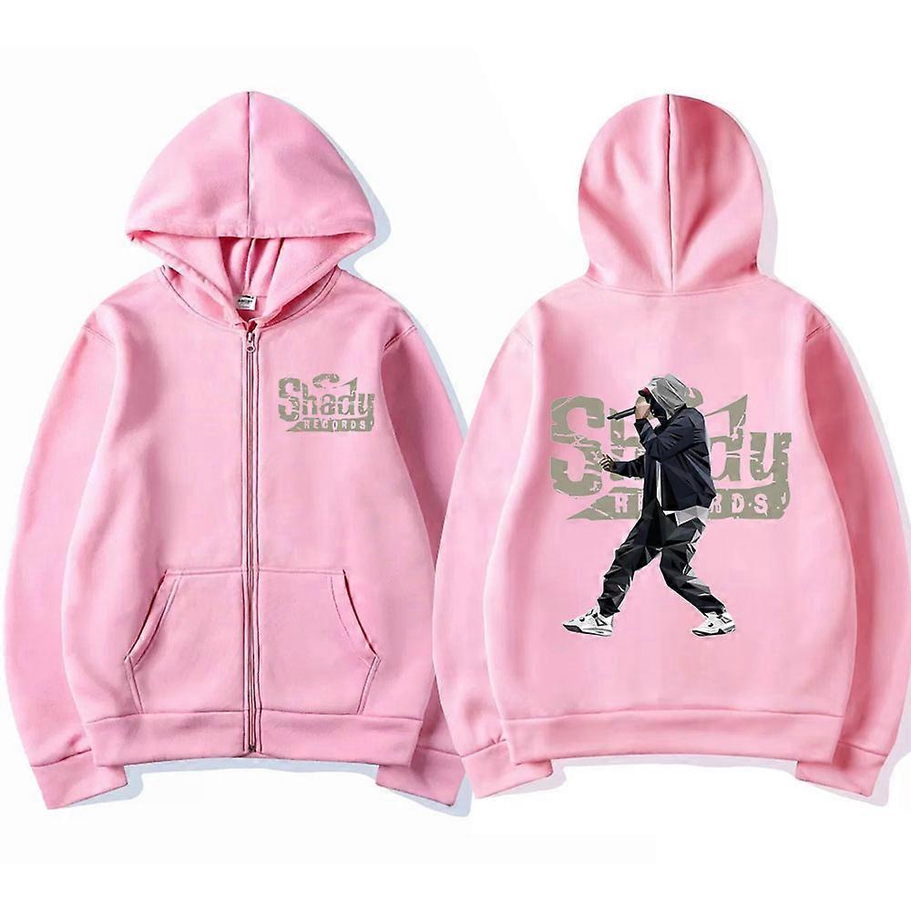 Hip Hop Singer Eminem Zip Up Hoodie Slim Shady Music Album Rap