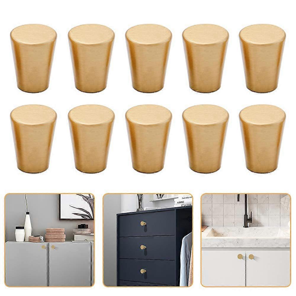 10 Pcs Brass Round Single Hole Handles Modern Drawer Handles Wardrobe Door Knobs