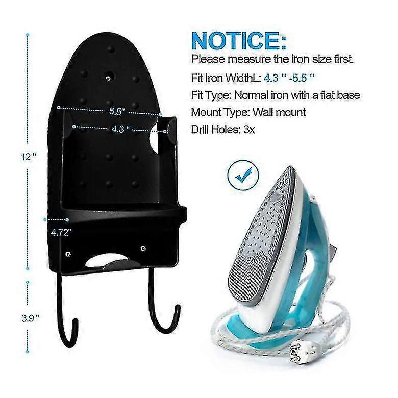 Wall Mounted Iron Rack Universal Ironing Board Hanger Household Electric Iron Holder Heat-resistant Hanging Accessories
