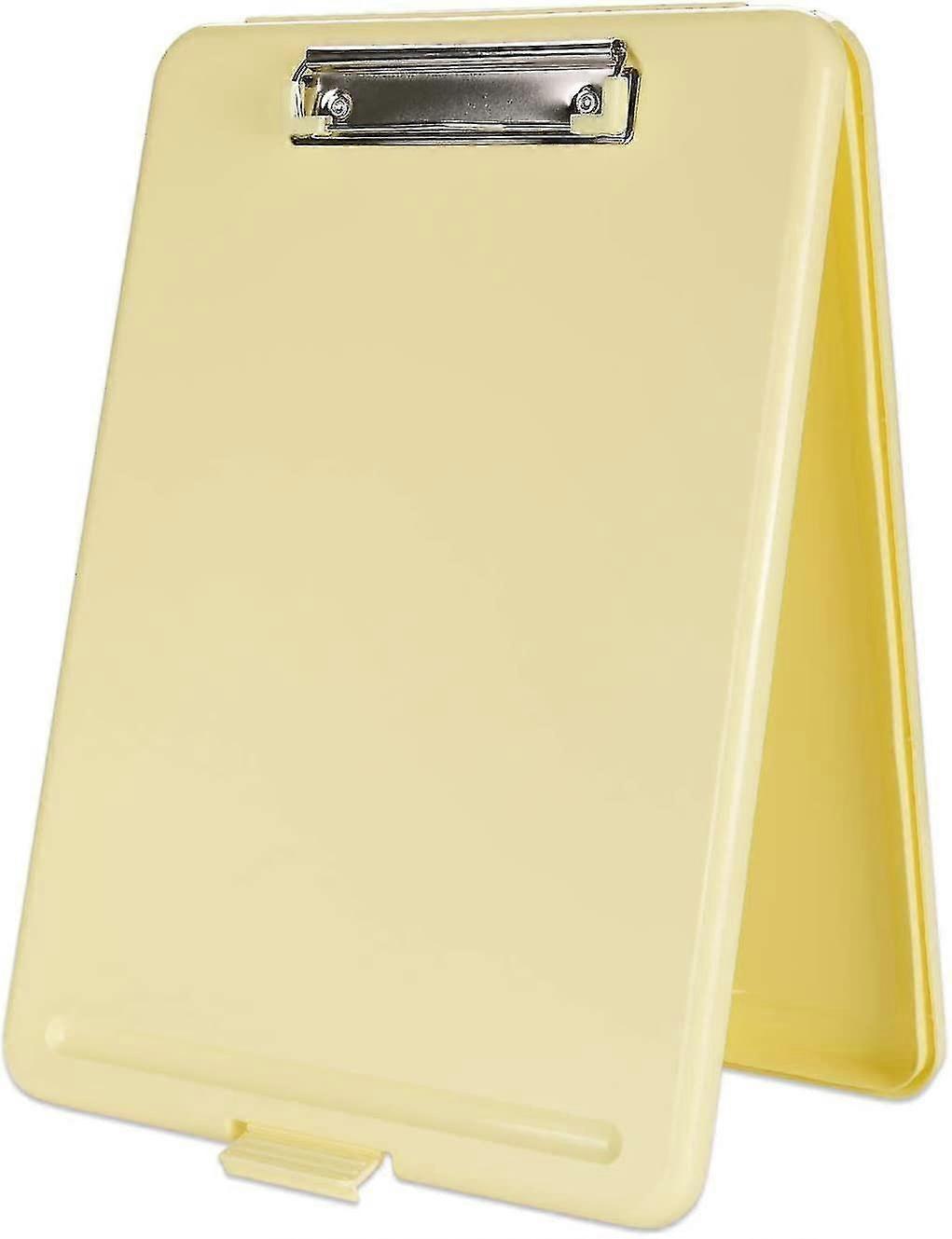 Plastic Clipboard With Storage, Open Nursing Clipboard Foldable Storage For Nurses, Lawyers, Students, Classroom, Office,1pcsyellow