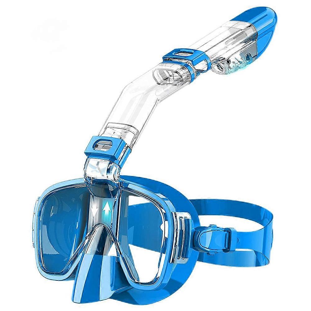 Snorkel Mask Foldable Diving Mask Set with Dry and Camera Mount, Anti-Fog Professional Snorkeling G