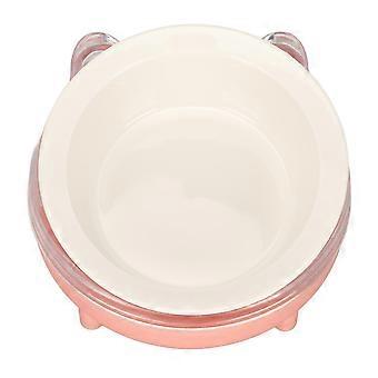 Cat Bowl Raised Ceramic Dish with Tilted Stand Non-Slip Dishwasher Microwave Safe Pink