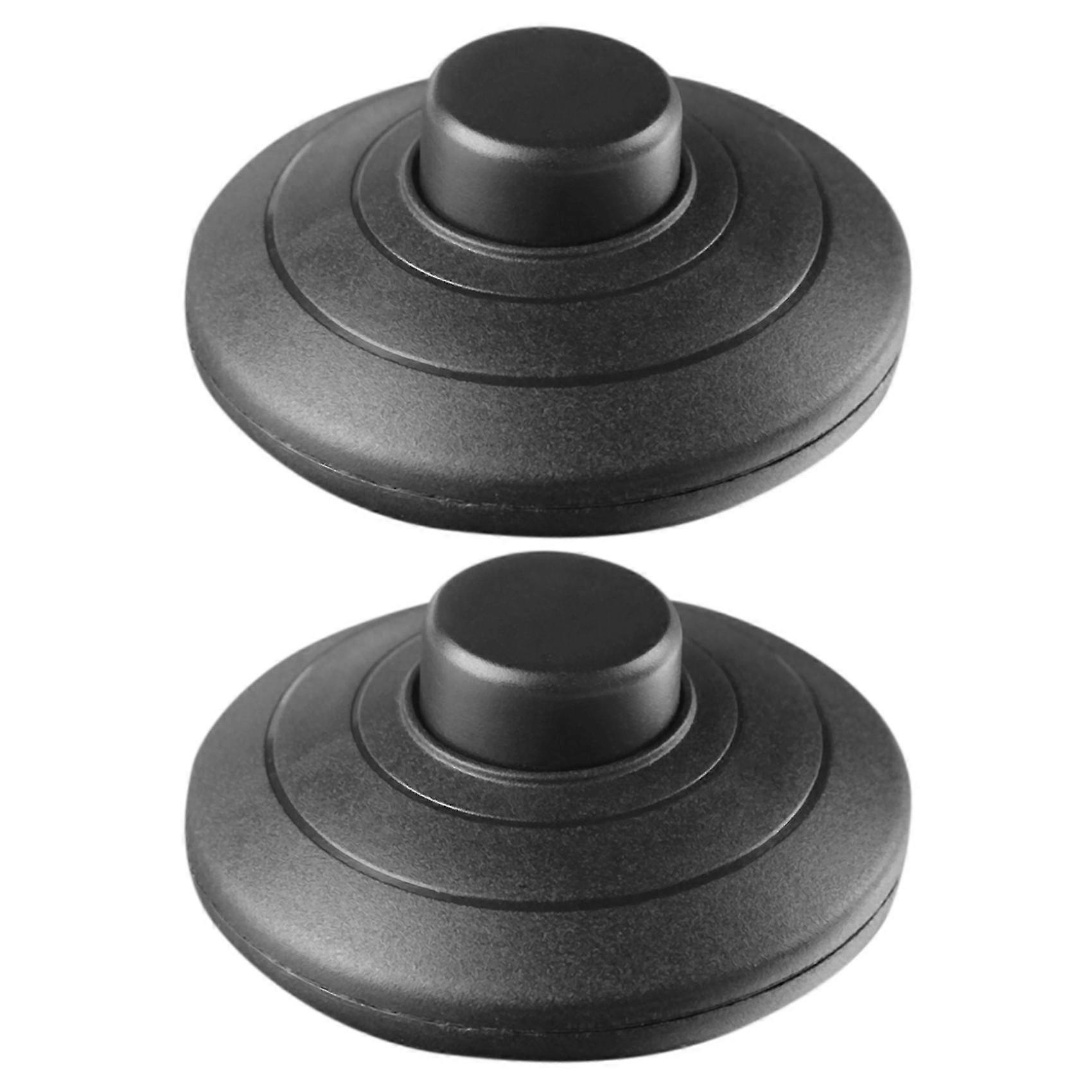 2Pcs Black Inline Light Footswitch Push Power Pedal Light Footswitch