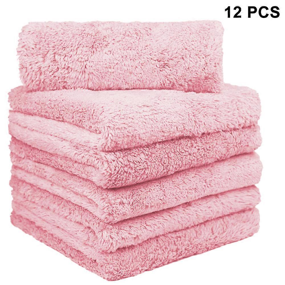 12pcs Kitchen Dish Towels, Microfiber Cleaning Cloth,Double-Sided Towel