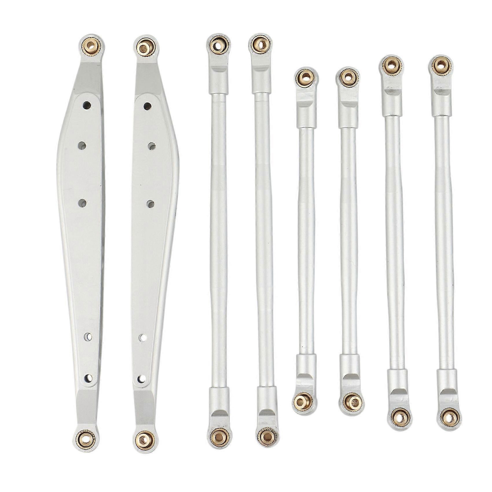 8 Pcs Metal Link Rod Linkage Rear Trailing Arm Set For Axial Rbx10,2