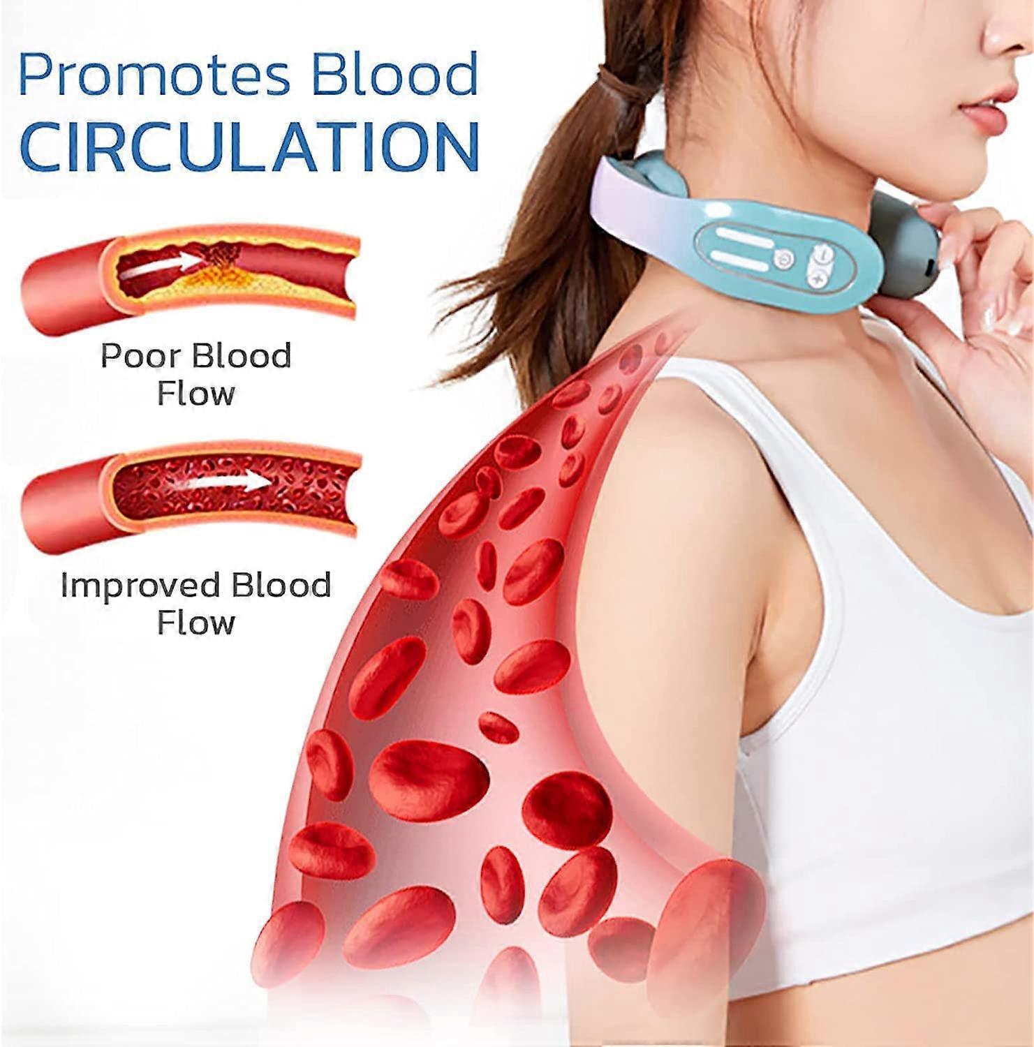 Λαιμός Acupoints Massager Αρχική ηλεκτρική θερμότητα Συμπίεση Παλμό Lymphvity Συσκευή Μασάζ Gear