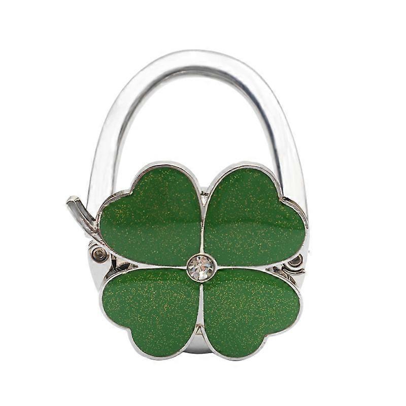leaf clover design foldable handbag hanger folding wallet table hook frame