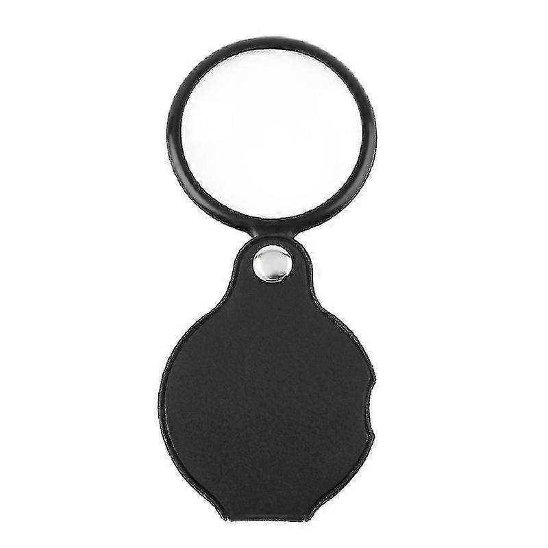 1 Pcs 10x Mini Magnifying Glass Folding Pocket Magnifying Glass With Black Rotating Protective For Reading, Books, Jewelry