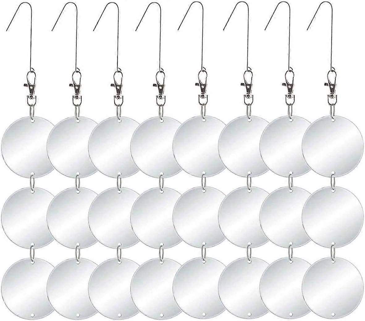 Large 24PCS Pack - Highly Reflective Double-Sided Bird Reflectors to Keep Birds Away