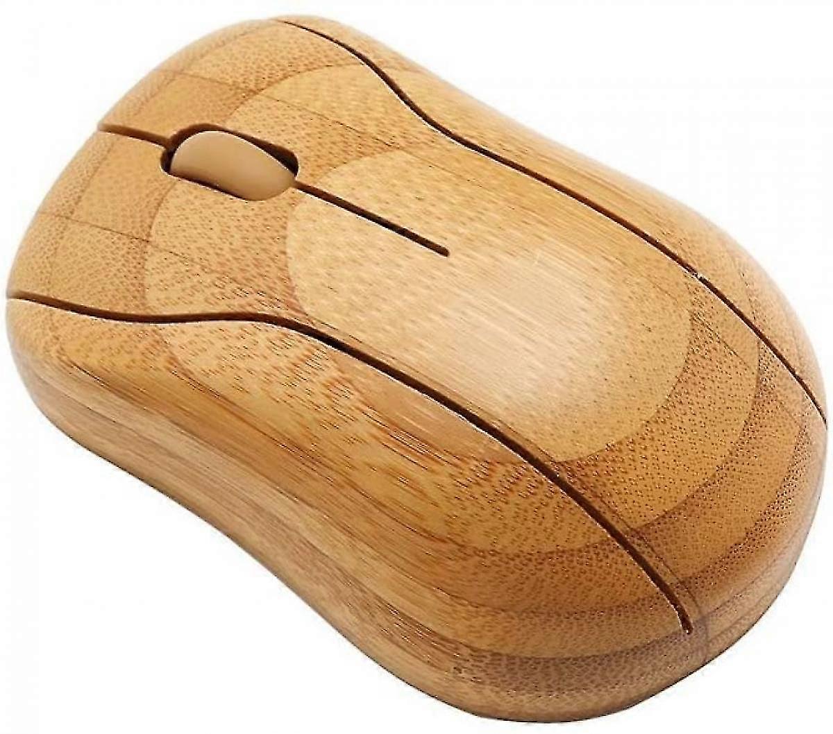 Wireless Optical Bamboo Mouse With Usb Receiver For Laptop, Pc, Notebook, Computer, Macbook Yellow