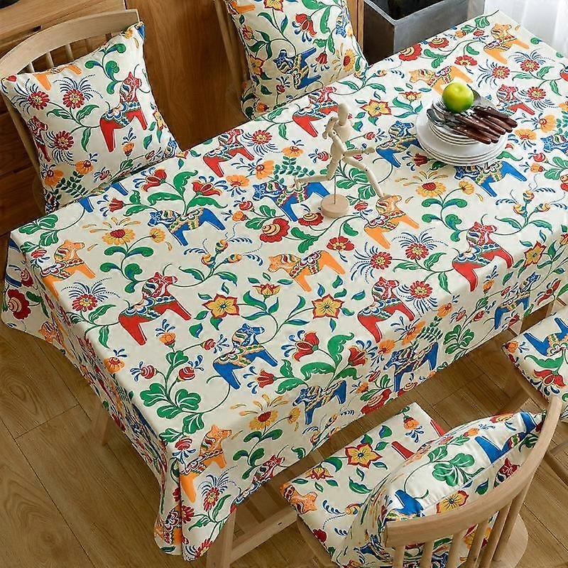 European-style Decorative Printed Tablecloth Pastoral Tablecloth Tablecloth Rectangular Coffee Table Anti-fouling Deskcloth