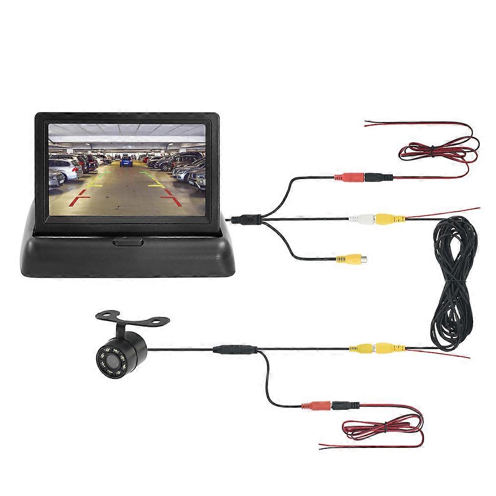 MJDOUD Car Rear View Camera Monitor Folding 4.3\