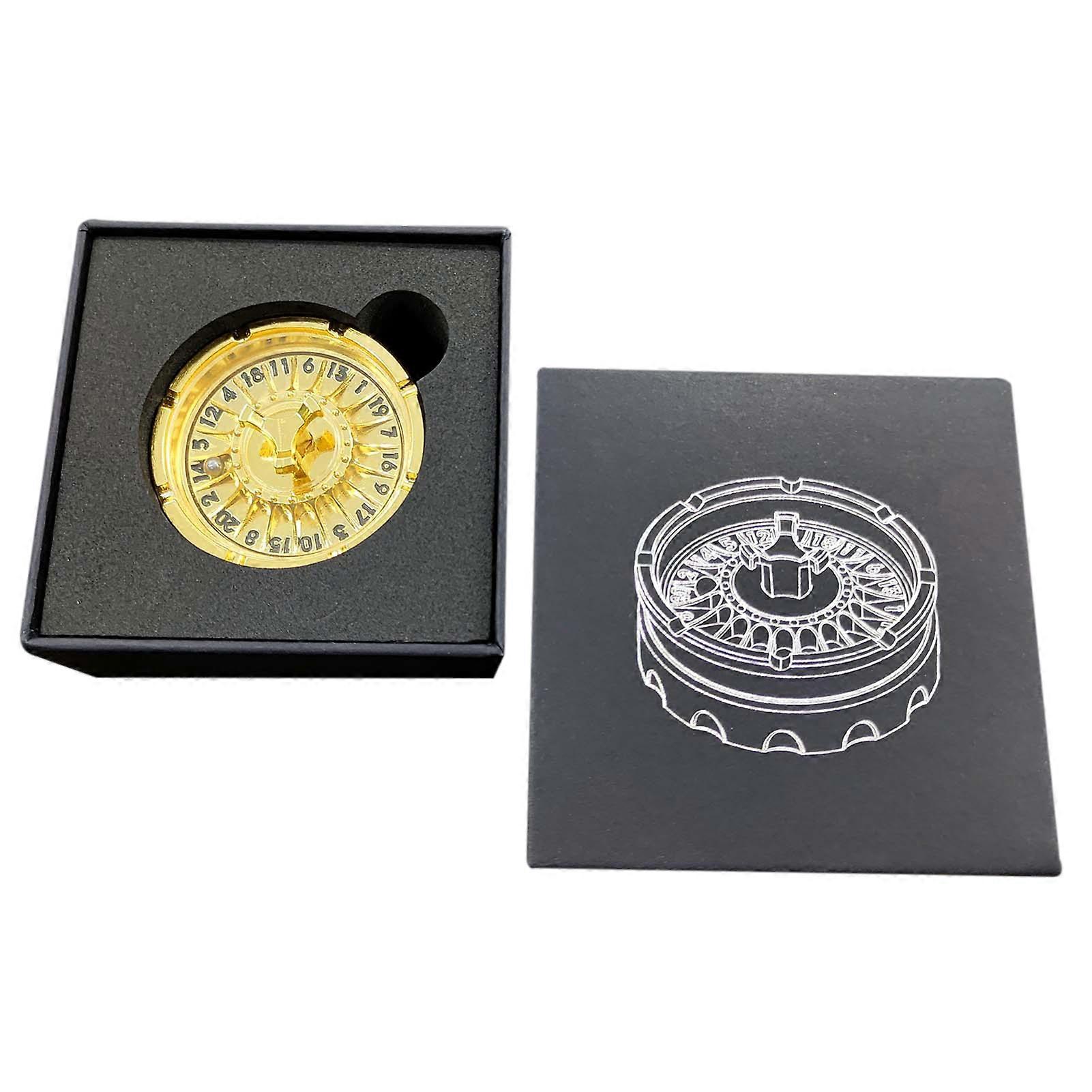 Metal Dice Roulette for D&D, Dungeons & Dragons & RPG Games - Fingertip Stress Relief Toy Spinner Dice Set with Gift Box