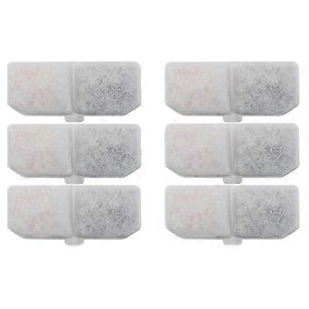 Filter für Haustier-Wasserbrunnen, 6-Pack-Brunnenfilter-Ersatz | Katzen-Wasserfontänenfilter, Haustier-Brunnenfilter-Ersatz, Katzenzeug