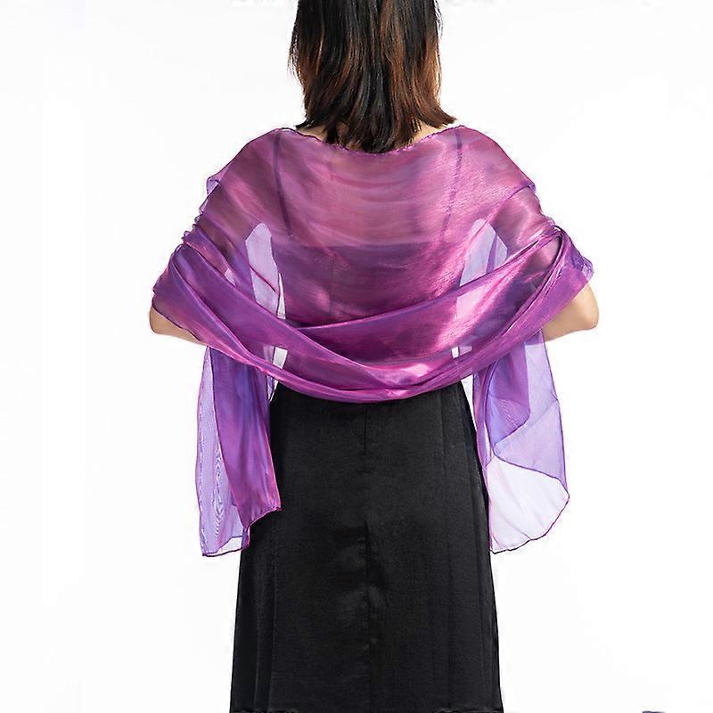 Shawls Dresses Evening Party Wrap Wedding Satin Pure Color Cape Shrugs Boleros