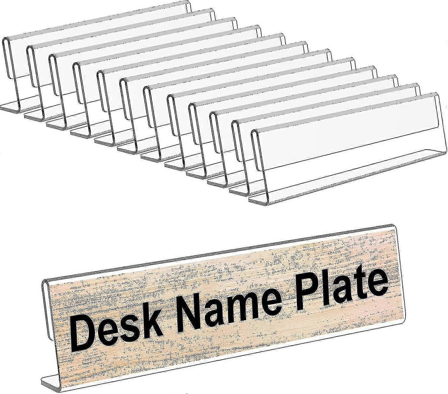 12 حزمة الاكريليك اسم مكتب لوحة حامل ، مكتب الأعمال مكتب تسجيل حامل اسم المعلم لوحة