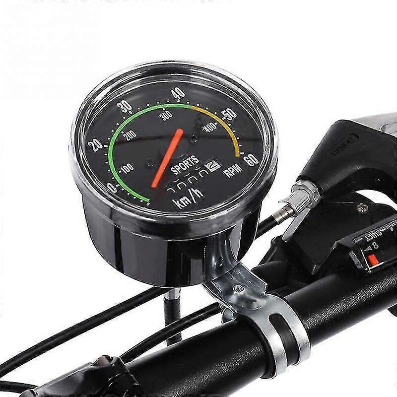 Round Bicycle Mechanical Speedometer Bike Odometer Stopwatch