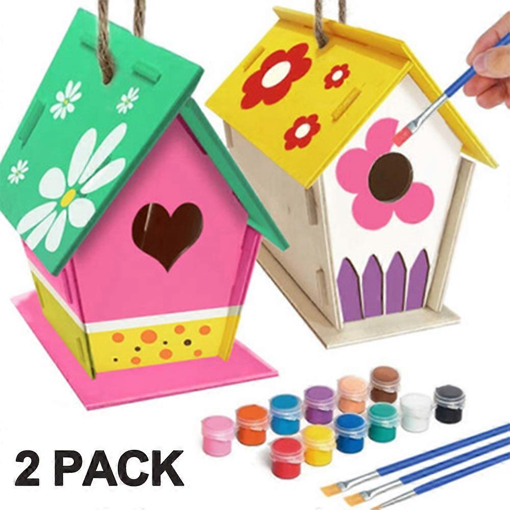 Crafts for Kids Ages 4-8 - Pack DIY Bird House Kit - Build and Paint