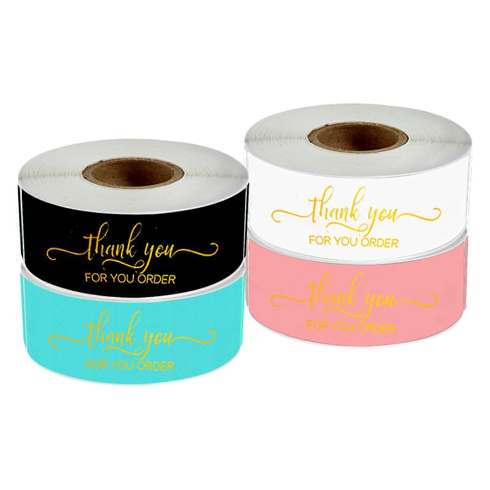 480pcs شكرا لك على طلبك ملصقات ديكور ملصق تسميات الأعمال ختم التسميات