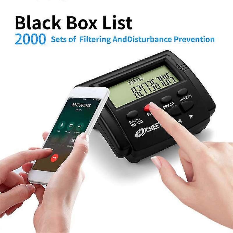 Plastic Black Call Blocker Stop Nuisance Call for Phones, Device, Block Unwanted Robocalls and Nuisance Calls