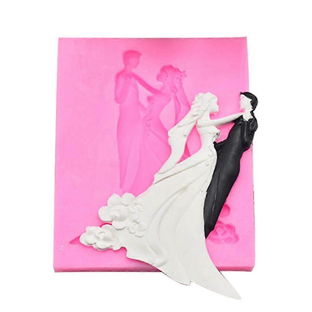 DIY Baking Tools Chocolate Cake Bride Groom Silicone Mold Fondant