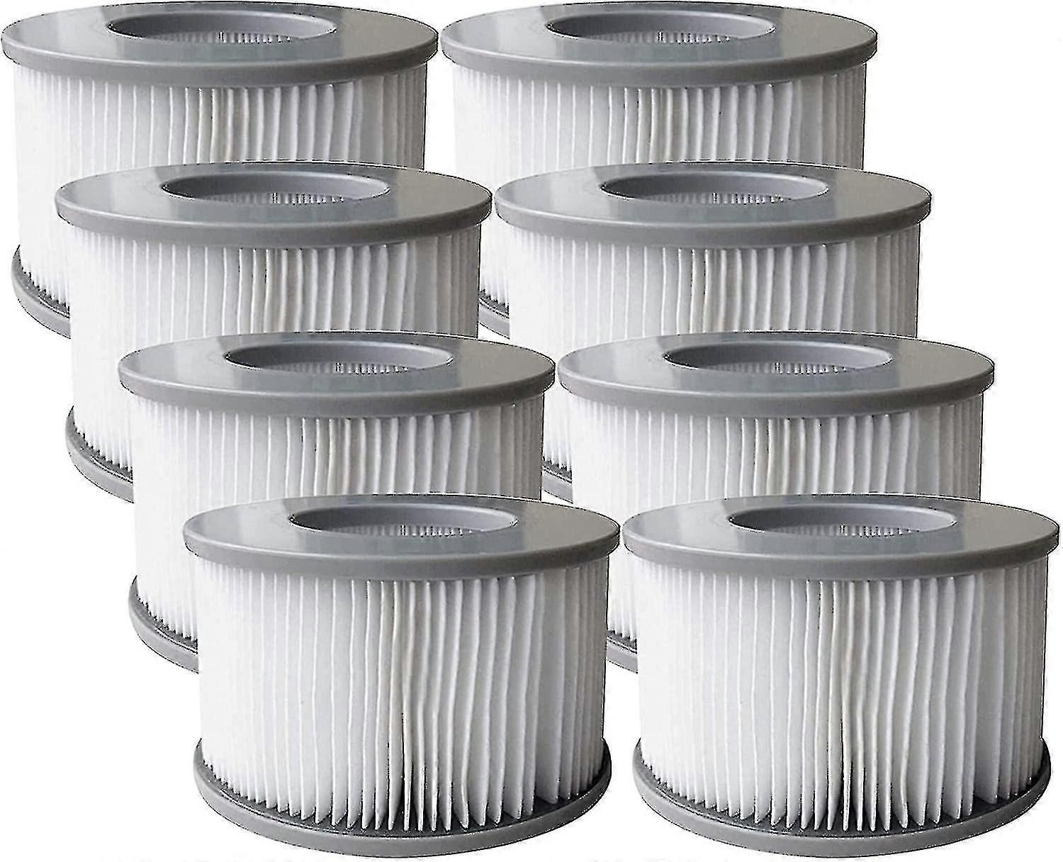 Pack Of 8 Replacement Filter Cartrids For Mspa Inflatable Pool