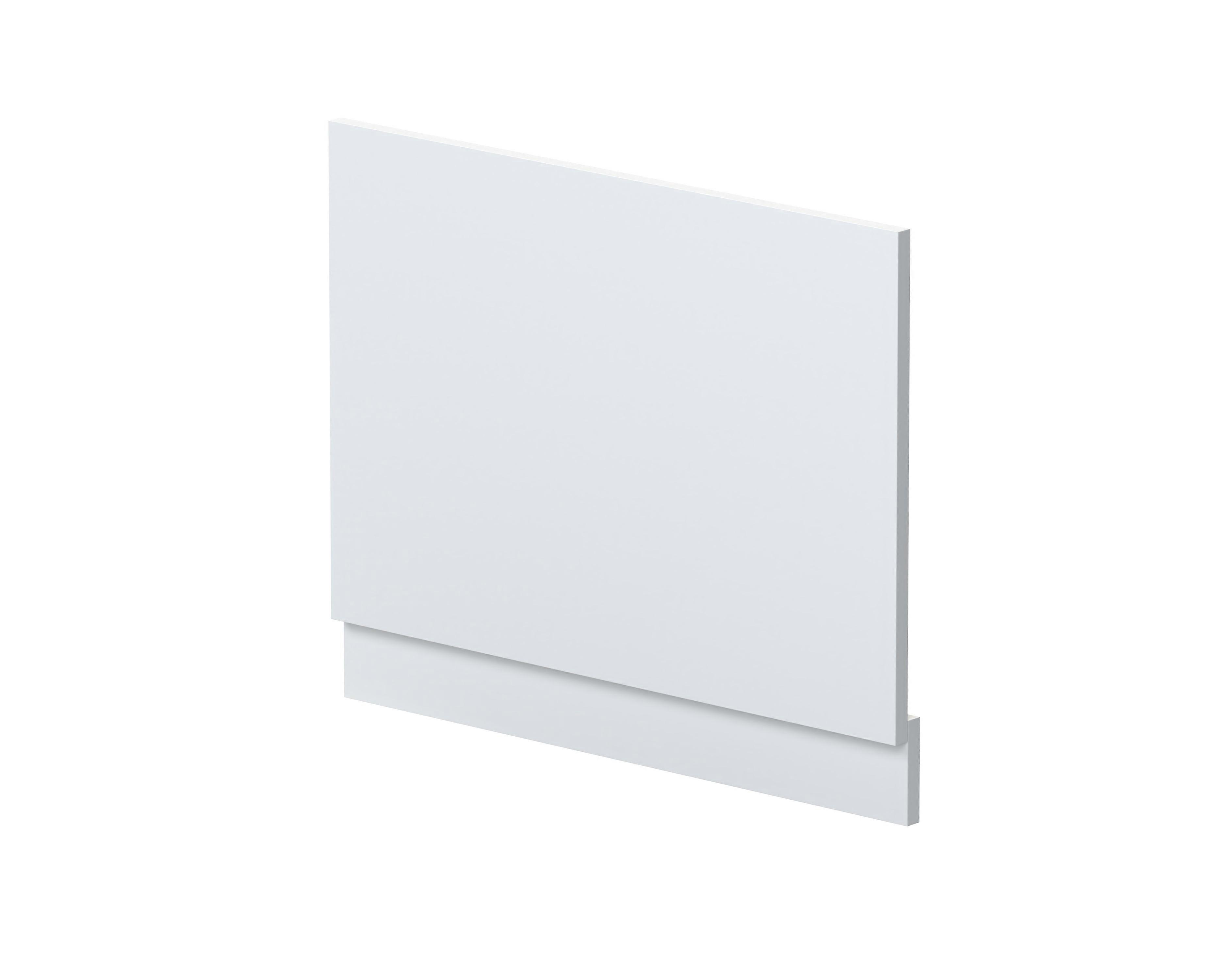 700mm Straight Reversible Bath End Panel & Plinth - Satin White