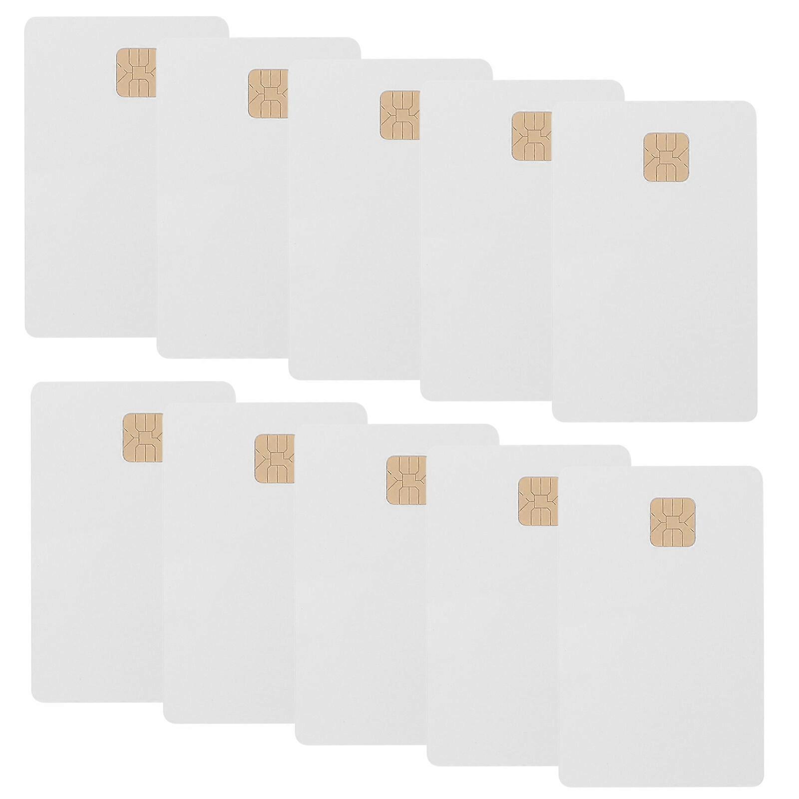 10pcs White Card With Chip Hotel Key Card Blank Intelligent Card Accessory