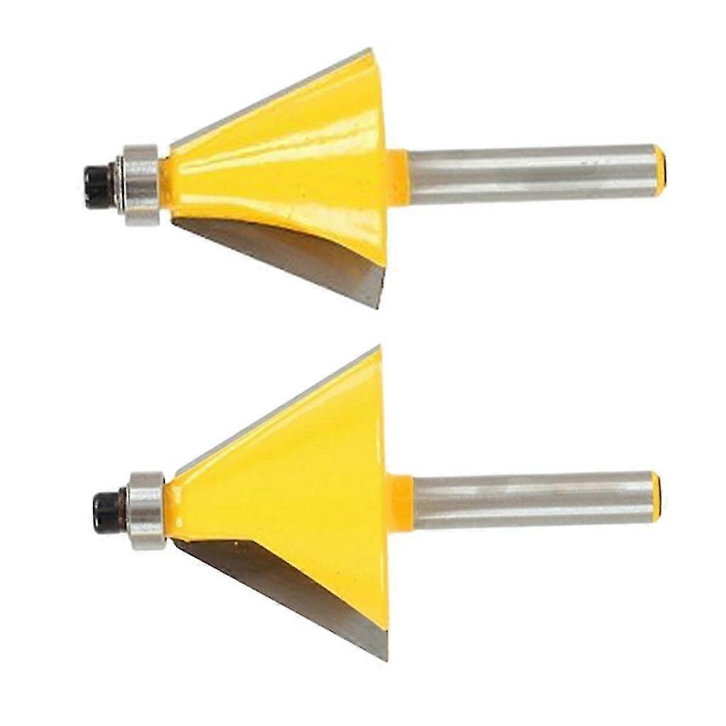 2pieces 15 Degree 30 Degree Chamfer Edge Forming Router Bit - 1/4 Shank